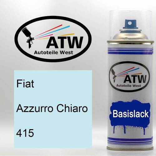 Fiat, Azzurro Chiaro, 415: 400ml Sprühdose, von ATW Autoteile West.